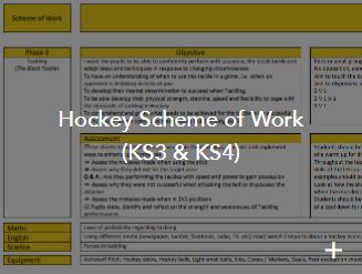 Hockey scheme of work